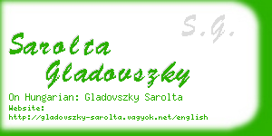 sarolta gladovszky business card